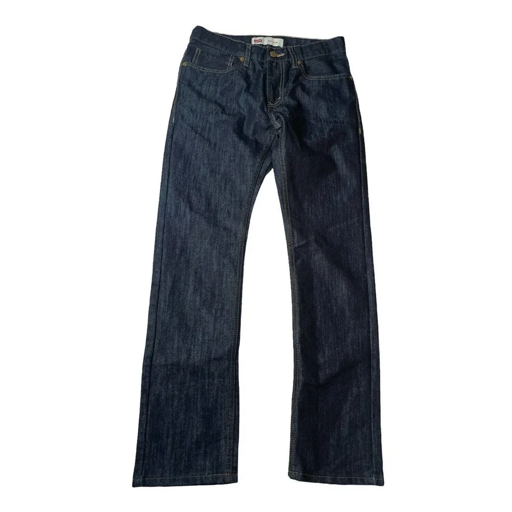 Levi's 511 Slim Fit Dark‎ Wash Blue Jeans Boys Size 28X28 16 Reg